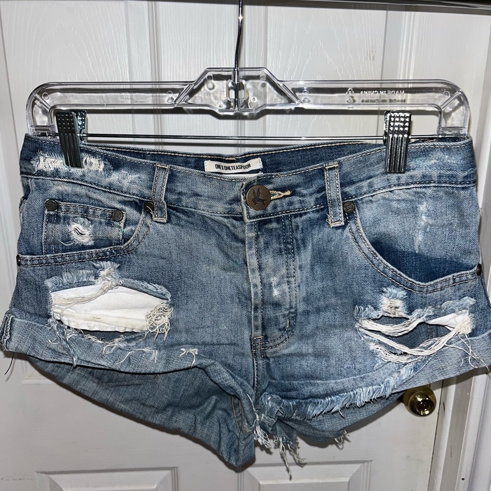 One teaspoon Distressed Denim Shorts